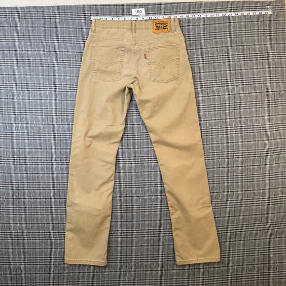 Levi's 511 Boys' Jeans Khaki Beige Denim Slim Fit Stretch Size 16 Reg (28x28) - Picture 1 of 10